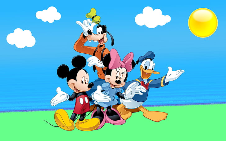 HD wallpaper: Donald Duck Mickey Mouse And Goofy Cartoon Wallpaper Hd For  Desktop Full Screen 2560×1600 | Wallpaper Flare