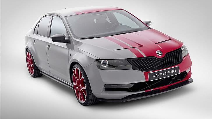 2013 Skoda Rapid Sport, gray and red sedan, cars, other cars