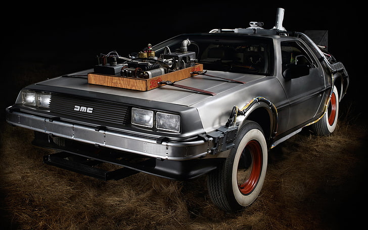 DeLorean, Back to the Future, Back to the Future III, transportation, HD wallpaper