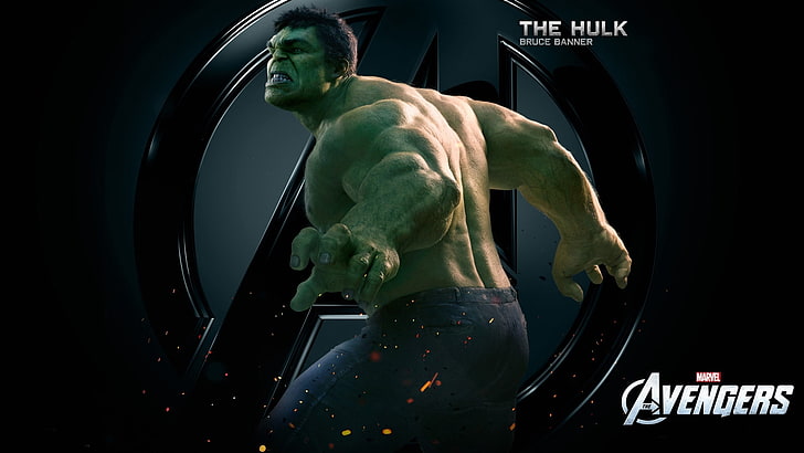 Marvel Avengers The Hulk poster, the Avengers, BRUCE BANNER, representation, HD wallpaper