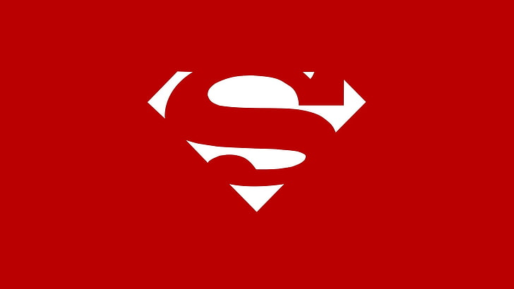 Superman logo, sign, red, symbol, positive emotion, love, heart shape, HD wallpaper