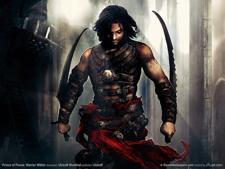 man holding black sword digital wallpaper, Prince of Persia: Warrior Within, HD wallpaper