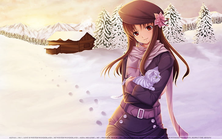 Girl in winter clothes 1680x1050 winter anime pc HD wallpaper  Pxfuel
