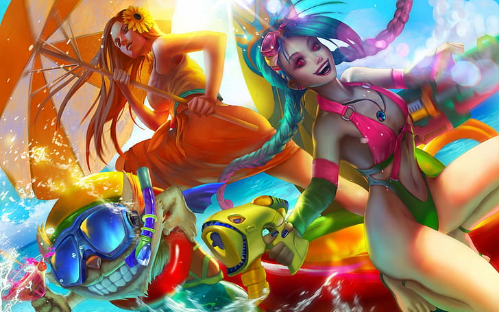 Pool Party Jhin [League of Legends Custom Skin] by ShadowfreakxD on  DeviantArt