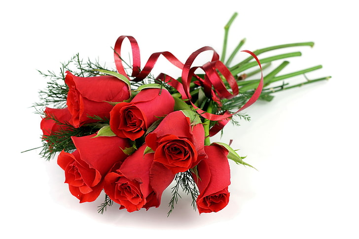 Hd Wallpaper Red Roses Boquet Flowers