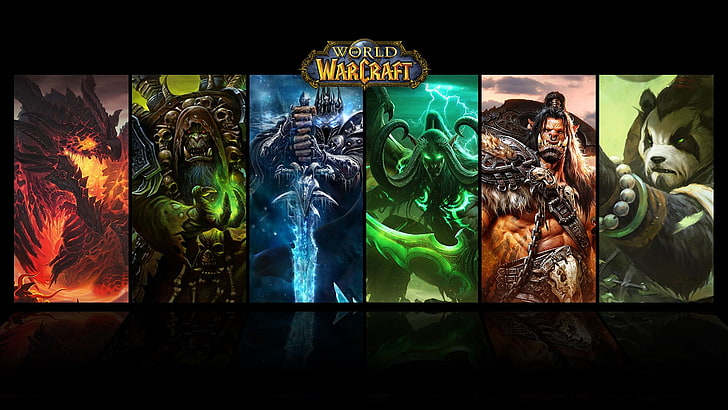World of Warcraft digital wallpaper, Deathwing, Arthas, Gul'dan
