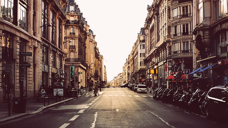 street, urban, cityscape, photography, road, Paris, HD wallpaper