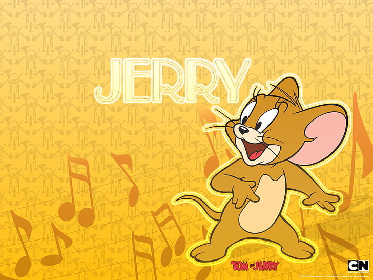 Jerry from Tom and Jerry, pattern, wallpaper, cartoon, no people