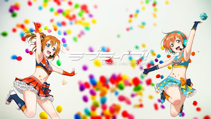 Love Live!, Kousaka Honoka, Hoshizora Rin, multi colored, women, HD wallpaper