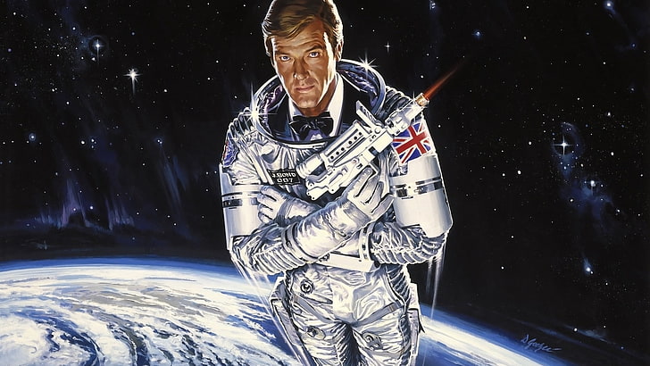 James Bond, Roger Moore, moonraker, one person, real people