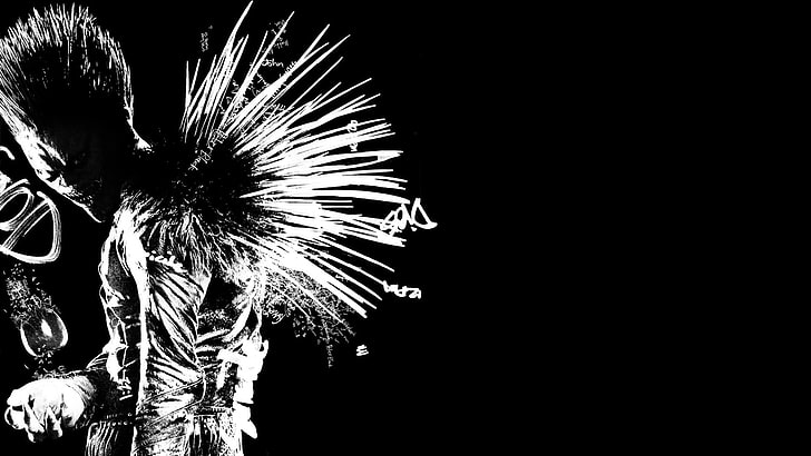 man with spines wallpaper, Ryuk, Death Note, Netflix, apples
