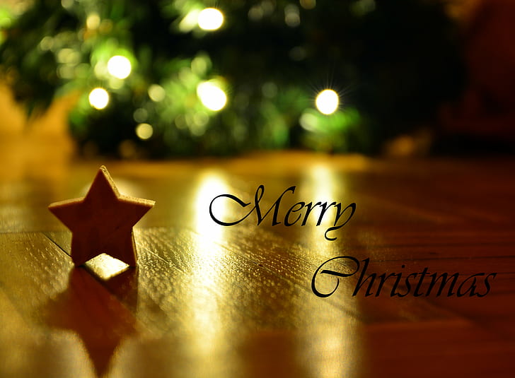 Merry Christmas greetings, star, lights, weihnachten, cc, creativecommons, HD wallpaper