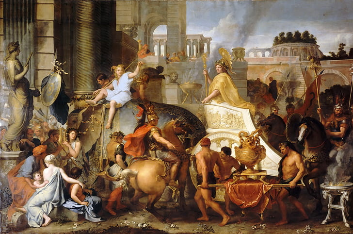 alexander, art, Babylon, Bru, Charles, Entry, Great, Into, of, HD wallpaper
