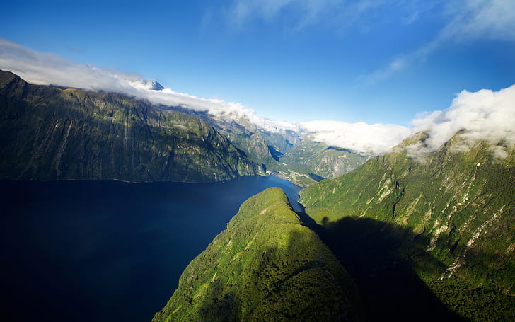 Fjord in New Zealand HD, nature, landscape, HD wallpaper