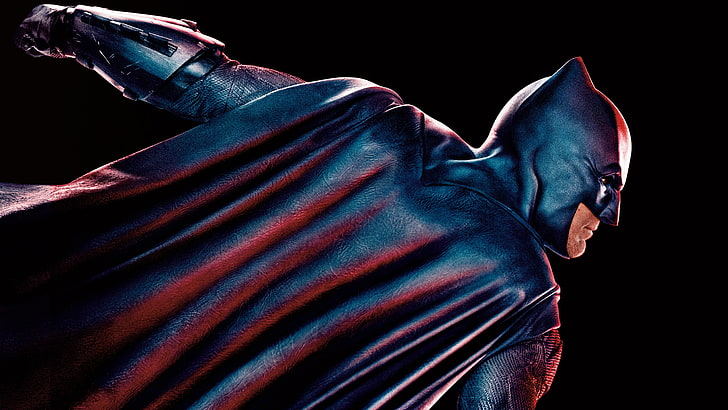 Justice League, 4K, Batman, Ben Affleck, black background, studio shot, HD wallpaper