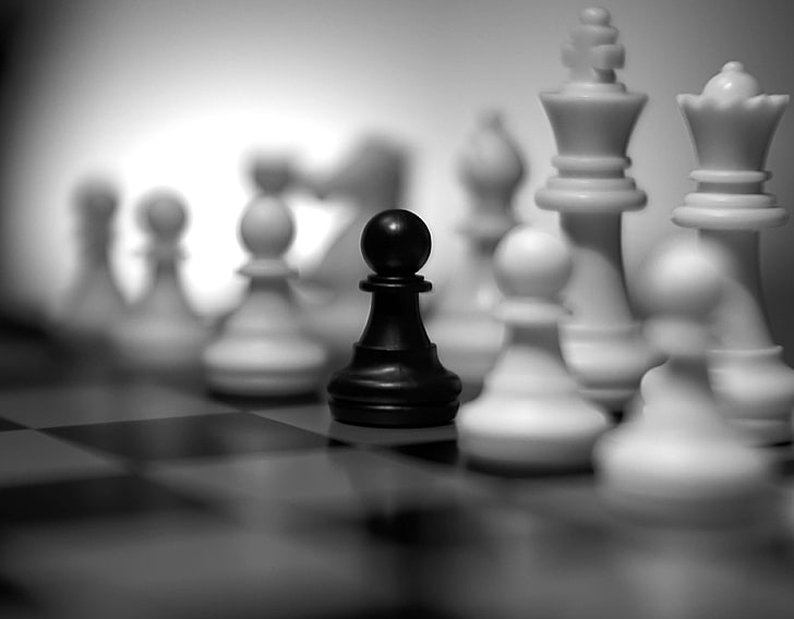art, black and white, board, chess, game, misfits, rebels, leisure games, HD wallpaper