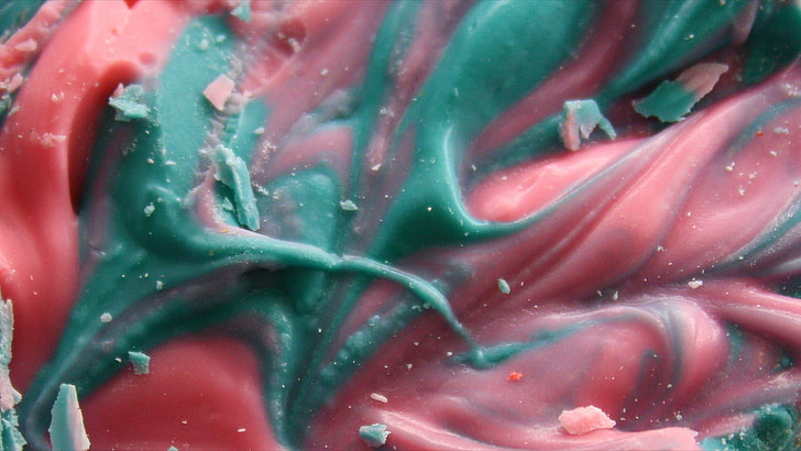 dessert, fudge, pink, blue, cotton candy, neon, close-up, full frame