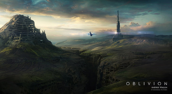 Oblivion game cover, Oblivion (movie), futuristic, Andree Wallin, HD wallpaper