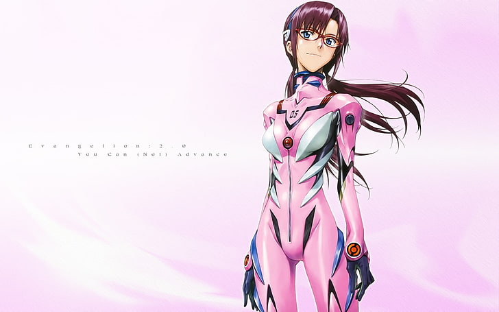 anime, Neon Genesis Evangelion, Makinami Mari Illustrious, pink color