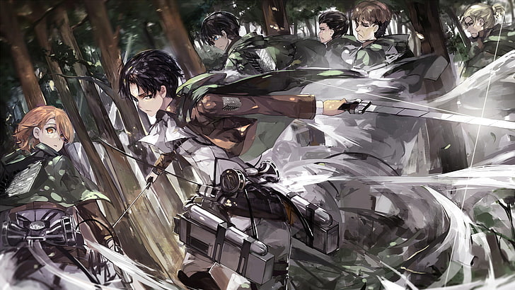 Anime, Attack On Titan, Auruo Bossard, Erd Gin, Eren Yeager, HD wallpaper