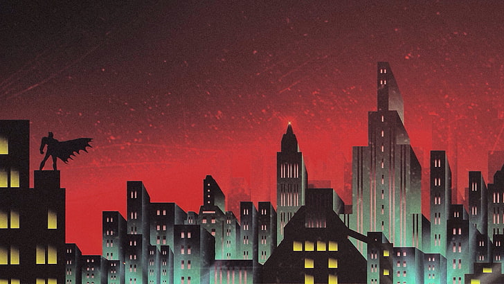HD wallpaper: Batman Gotham Skyline Artwork | Wallpaper Flare