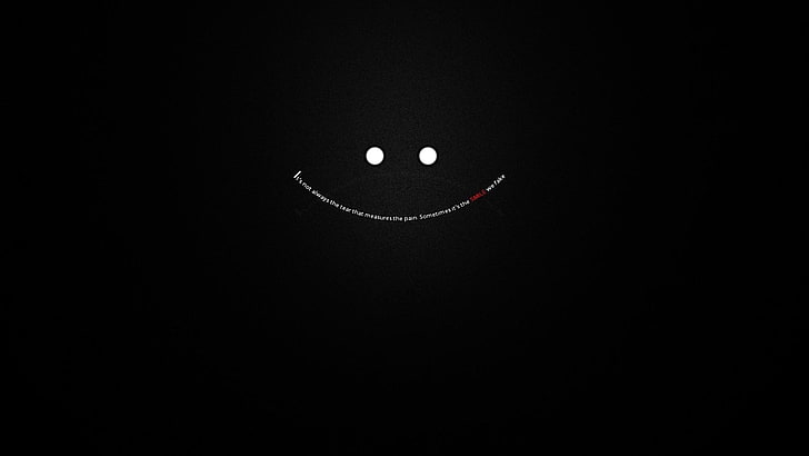 HD wallpaper: fake, smile, pain, depression quote, inside, black | Wallpaper  Flare