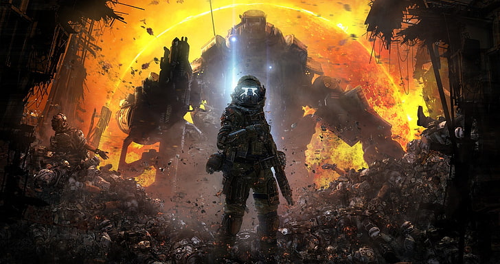 titanfall 2, games, 2016 games, 4k, artwork, architecture, military