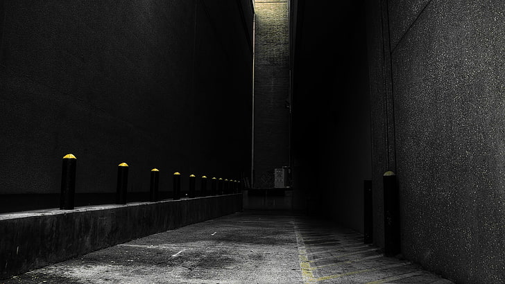selective coloring, dark, abandoned, architecture, built structure, HD wallpaper