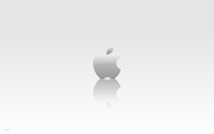 HD wallpaper: Apple Logo, copy space, no people, indoors, studio shot,  white background | Wallpaper Flare