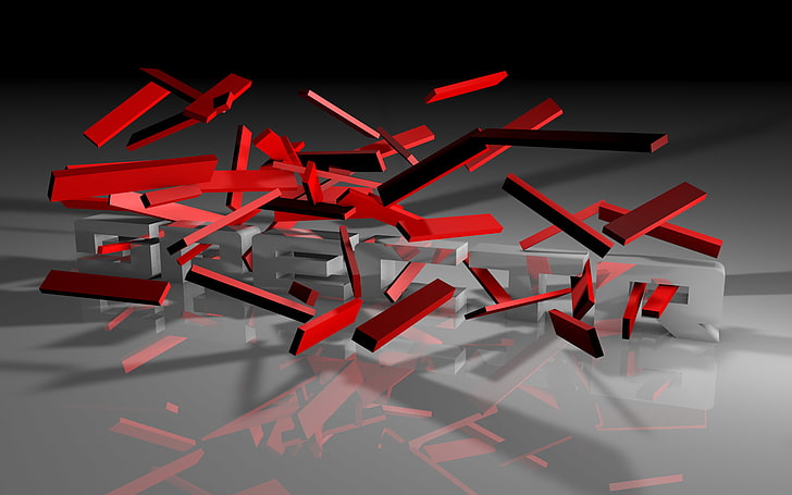 Cinema 4D, red, large group of objects, no people, creativity, HD wallpaper