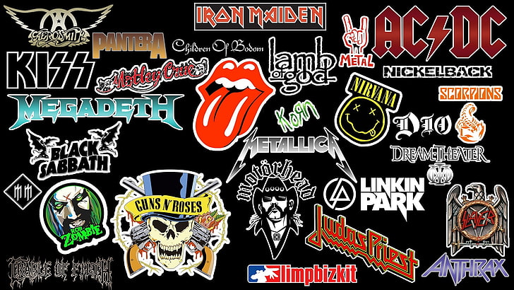 logo, emblem, rock, rock-n-roll, rock n roll, HD wallpaper