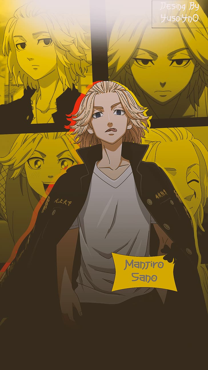 anime boys, Tokyo Revengers, yellow hair, collage, HD wallpaper