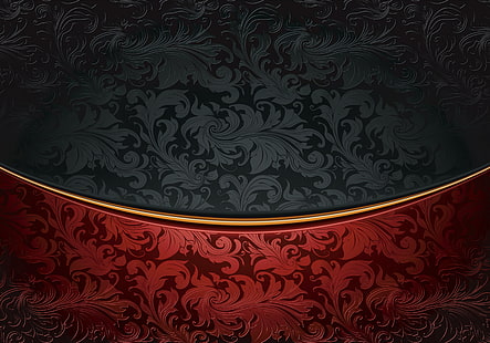 HD wallpaper: black and red floral textile, retro, pattern, vector, dark,  ornament | Wallpaper Flare