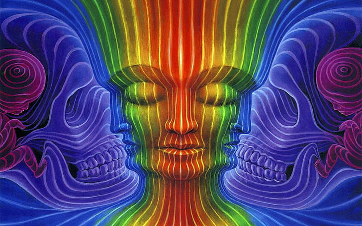 Alex Grey Interbeing, Art And Creative, colorful, HD wallpaper