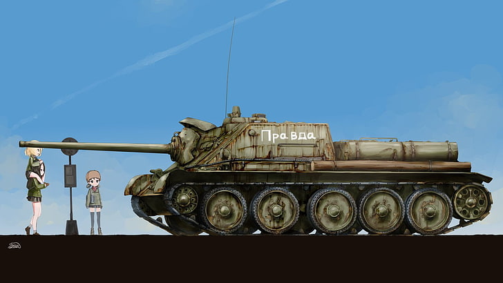 Girls und Panzer, Katyusha (Girls und Panzer), Nonna (Girls und Panzer) HD wallpaper