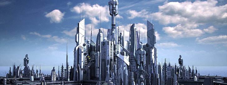 high rise building movie still, Stargate Atlantis, skyscraper
