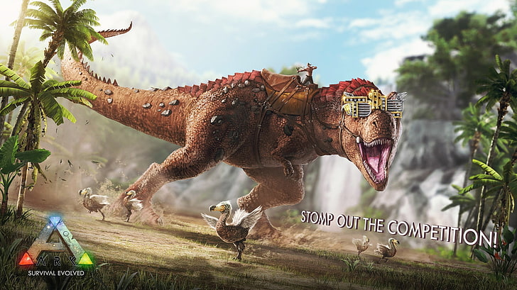 brown dinosaur digital wallpaper, Ark: Survival Evolved, animal representation