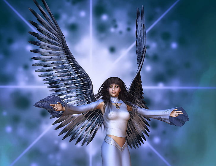 Angels 3d Graphics Fantasy Girls Gothic Angel Dark Demon Demons Picture Gallery, HD wallpaper