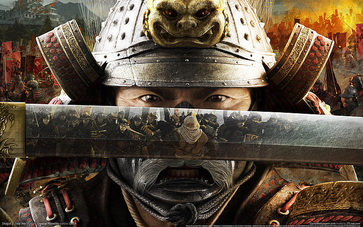 samurai with kabuto helmet wallpaper, Total War, Shogun, Shogun 2, HD wallpaper