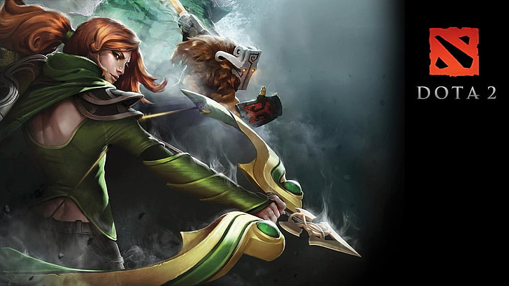 Dota 2 archer character illustration, Windranger, smoke - physical structure