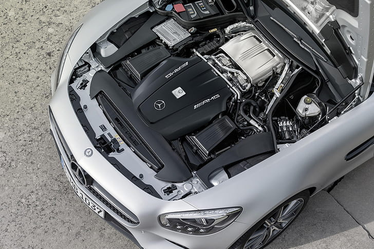 Mercedes AMG GT Engine HD, gray mercedes benz engine, cars, HD wallpaper