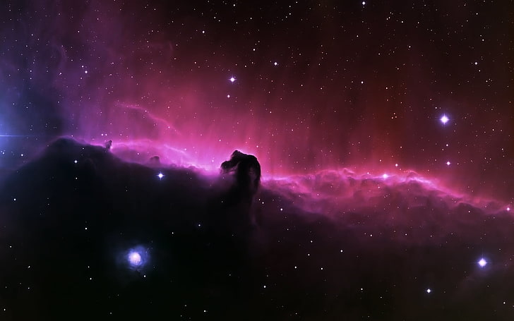 Horsehead Nebula, pink galaxy wallpaper, 3D, Space, star, colorful