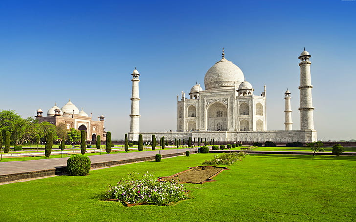 tourism, temple, travel, castle, Taj Mahal, India, 6k