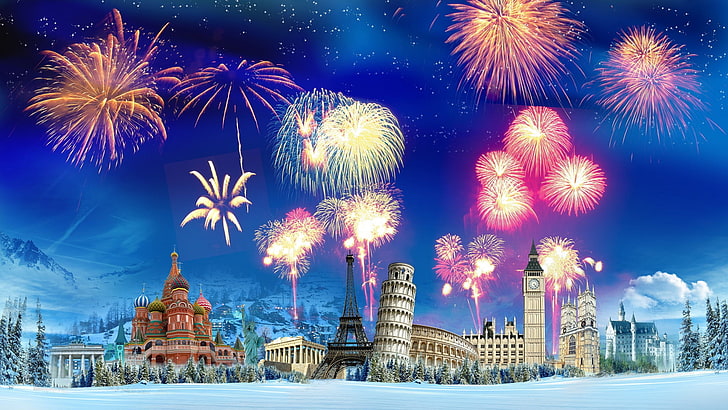 firework, night, new, year, holiday, celebration, design, art