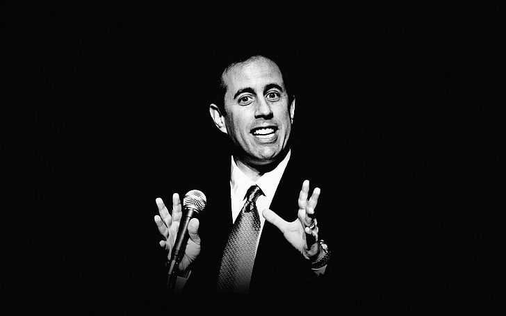 jerry, seinfeld, comedian, actor, one person, studio shot, black background, HD wallpaper