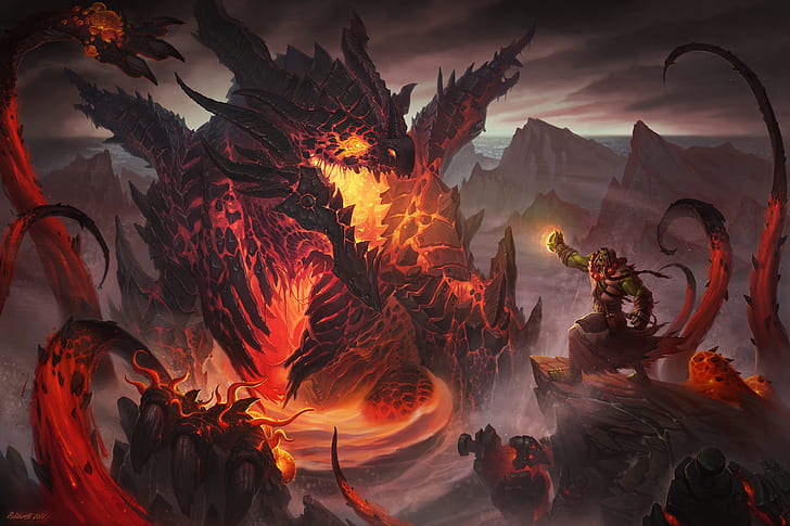 Warcraft, World Of Warcraft, Deathwing (World Of Warcraft), HD wallpaper