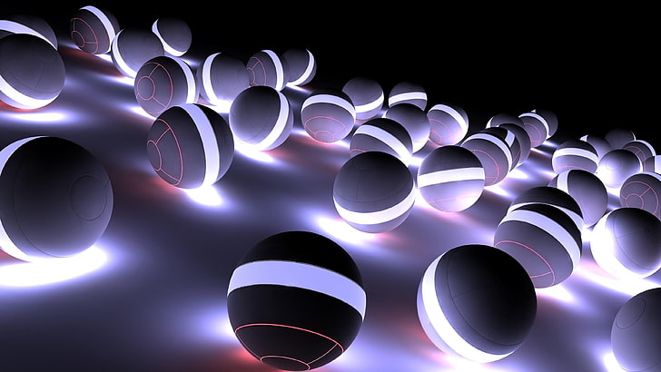 3d, sphere, light, ball, abstraction, abstract art, spheres