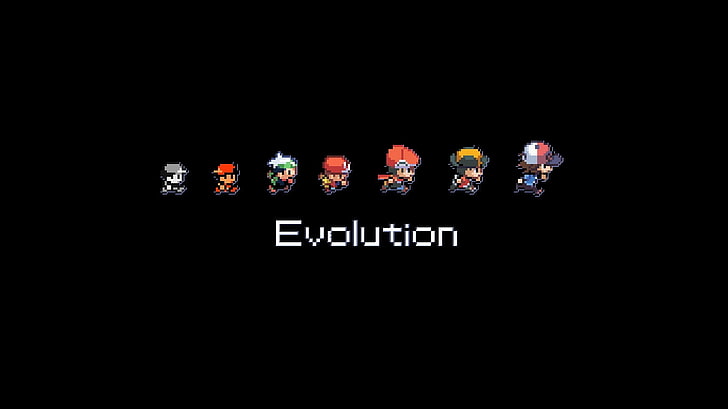 nintendo pokemon gameboy evolution ash ketchum black background 1366x768  Anime Pokemon HD Art