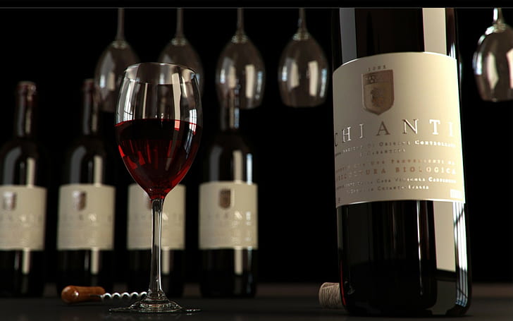 wine, Italy, red wine, bottles, drinking glass, HD wallpaper