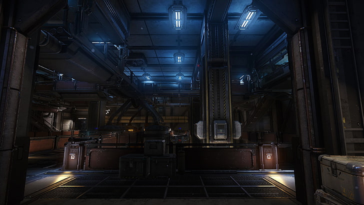 video game screenshot, Star Citizen, first-person shooter, futuristic